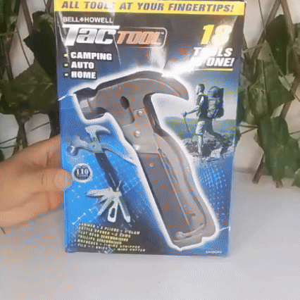 Martillo Multiherramienta 18 en 1 - Compacto para Hogar, Auto y Camping