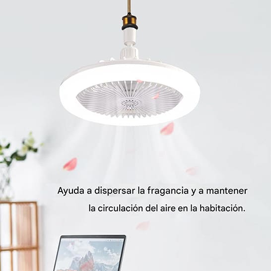 ❄️Ventilador de techo moderno con lámpara ¡Refresca y alumbra sin ruido!