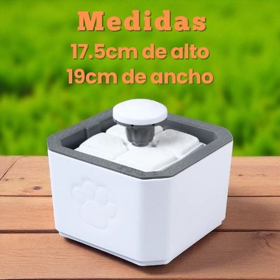 Fuente de Agua para Mascotas 2.5 L – Ciclo Automático, Bomba Silenciosa, USB, Ecológico, Fácil de Limpiar – Perros y Gatos