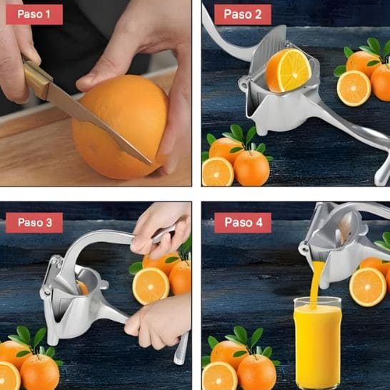 Exprimidor de Acero Inoxidable 🍊 Jugo Natural al Instante!