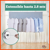 Tendedero Retráctil en Acero Inoxidable de 2.8 m , Capacidad 5 kg, Ahorra Espacio, Interior/Exterior