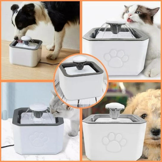 Fuente de Agua para Mascotas 2.5 L – Ciclo Automático, Bomba Silenciosa, USB, Ecológico, Fácil de Limpiar – Perros y Gatos